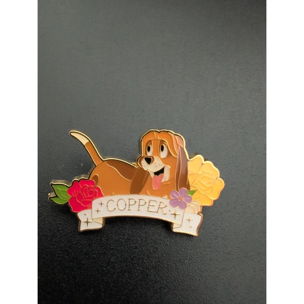 Disney pin 183790 Fox & the Hound Copper Animal Friends Floral Tattoo Loungefly